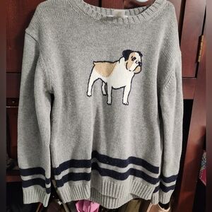 Janie and jack bulldog knit sweater BOYS 6
